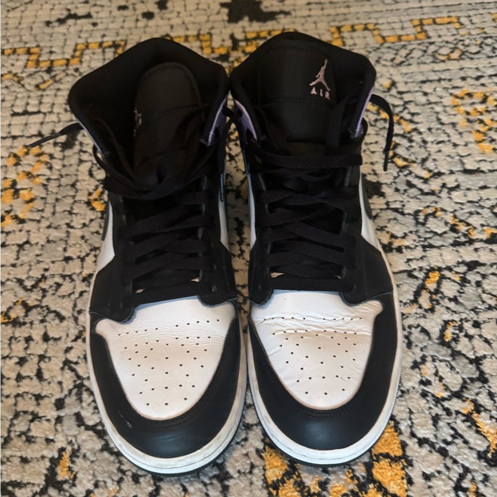 Jordan Black and White High-Top Sneakers